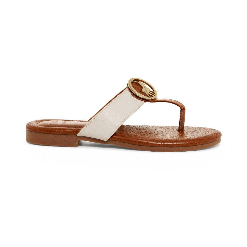 Polo Womens Big Flip Flop Sandals In Tan