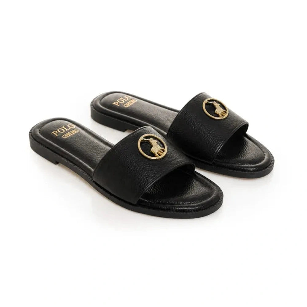 Polo Womens Circle Trim Slide In Black