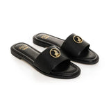 Polo Womens Circle Trim Slide In Black