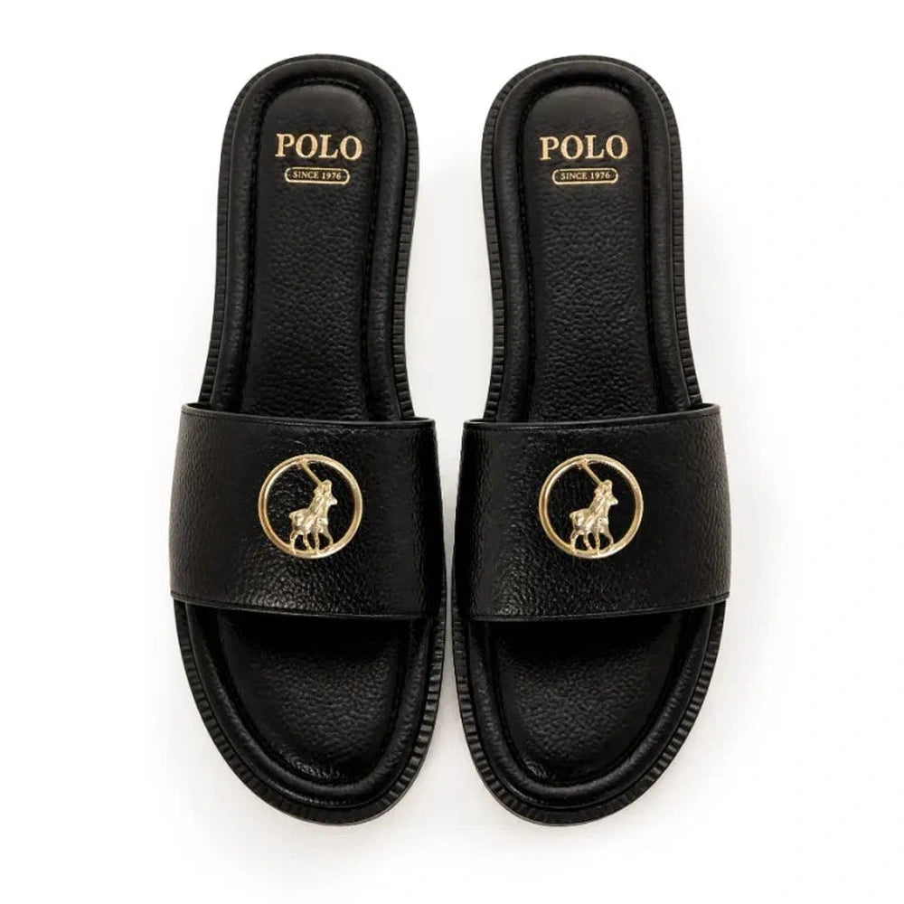 Polo Womens Circle Trim Slide In Black