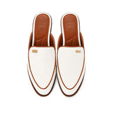 Polo 0078858 Womens Textured Mule Shoes Tan White
