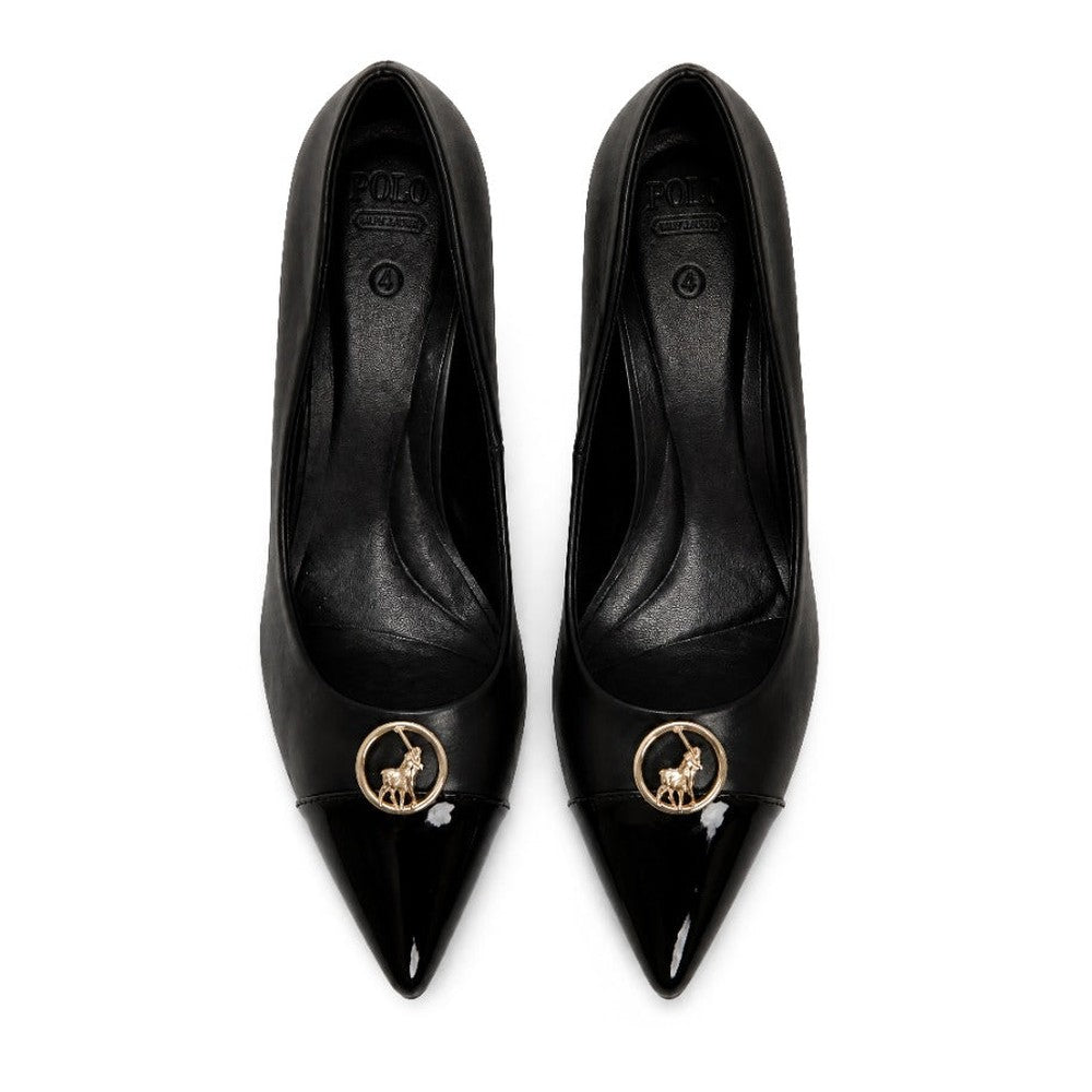 Polo Womens Classic Circle Court Heels In Black