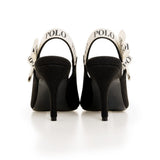 Polo Womens Tape Slingback Heels In Black