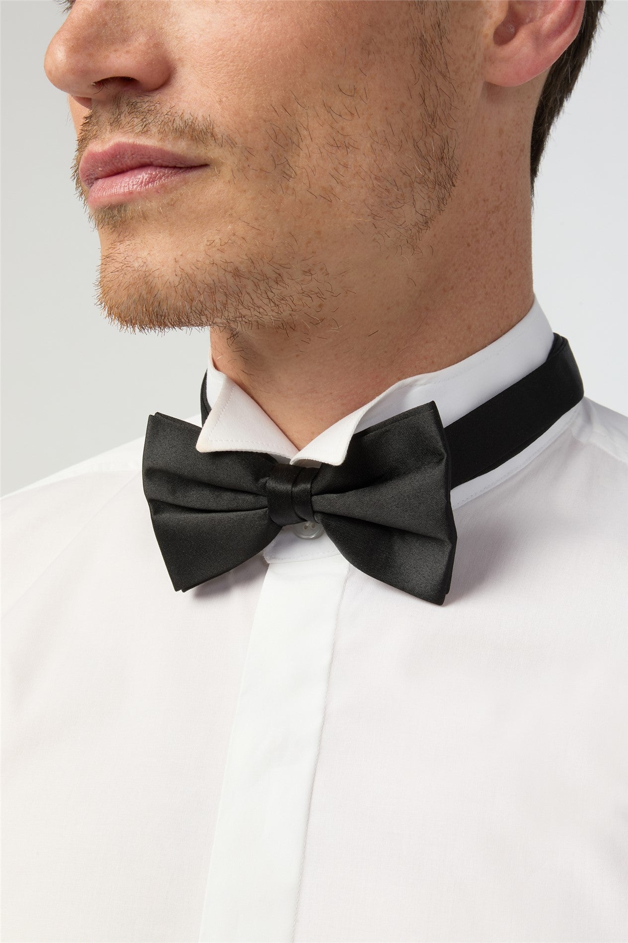 Lorenzini Mens Wing Collar Shirt In White