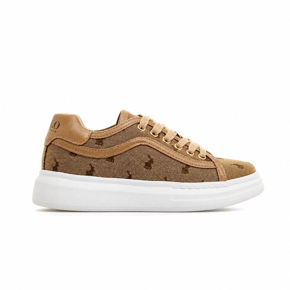 Polo Kids Jacquard Sneakers In Stone