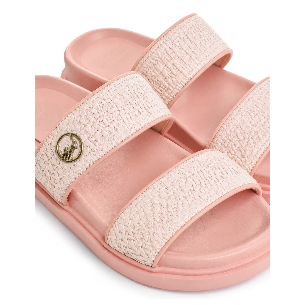 Polo 0079051 Kids Raffia Moulded Trim Sandals Light Pink
