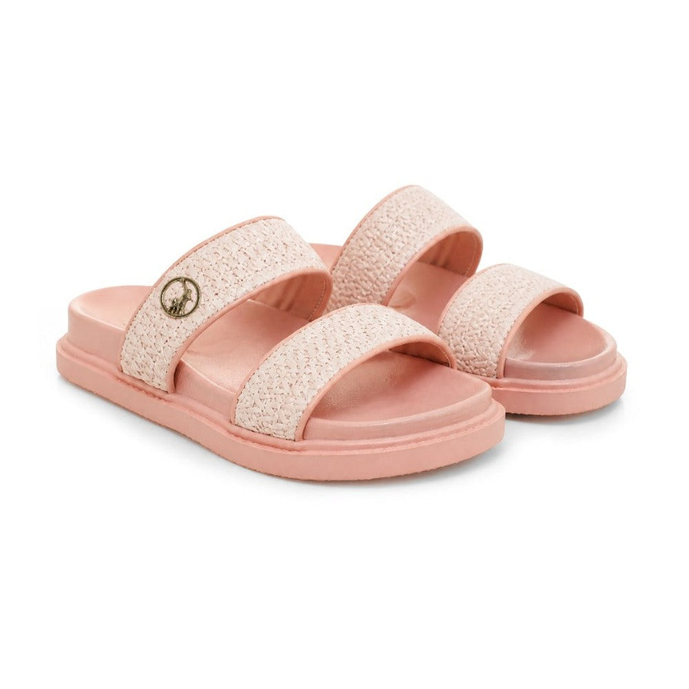 Polo 0079051 Kids Raffia Moulded Trim Sandals Light Pink