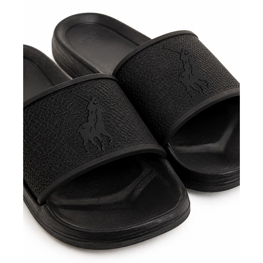 Polo Boys Pony Moulded Pool Sandals In Black