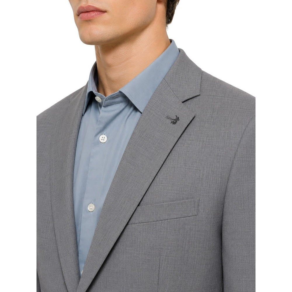 Polo Mens Custom Fit Suit In Grey