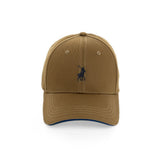 Polo Mens 6 Panel Structured Peak Cap In Khaki