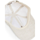 Polo Mens 6 Panel Linen Peak Cap In Stone