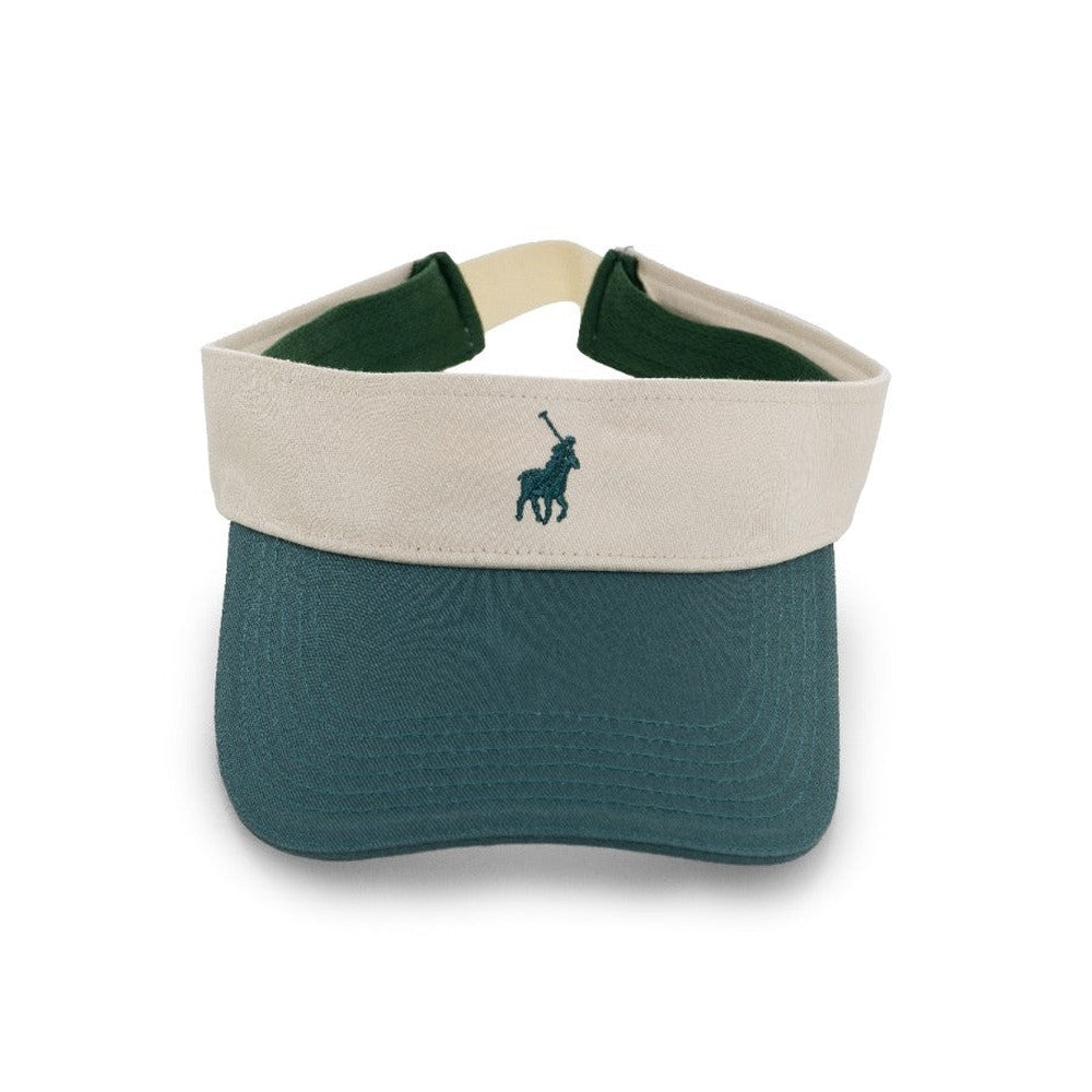 Polo Unisex Cotton Elasticated Visor Cap In Green