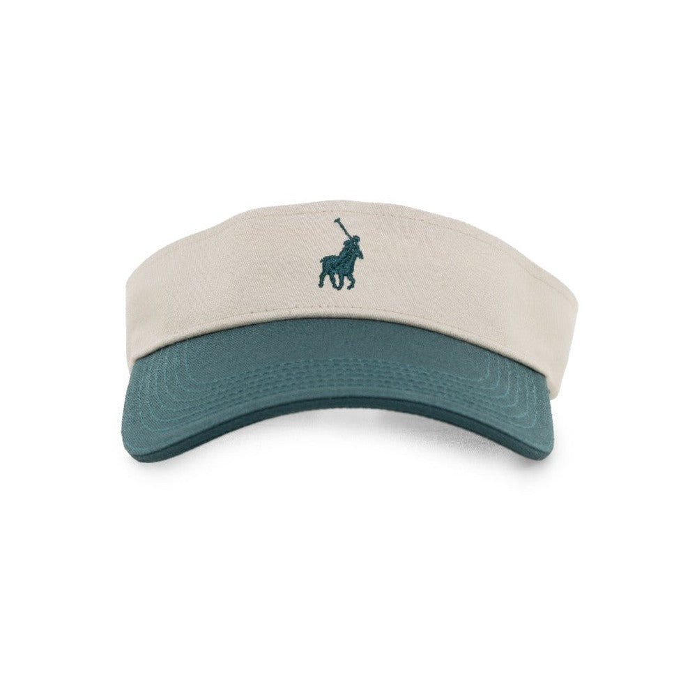 Polo Unisex Cotton Elasticated Visor Cap In Green