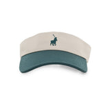 Polo Unisex Cotton Elasticated Visor Cap In Green