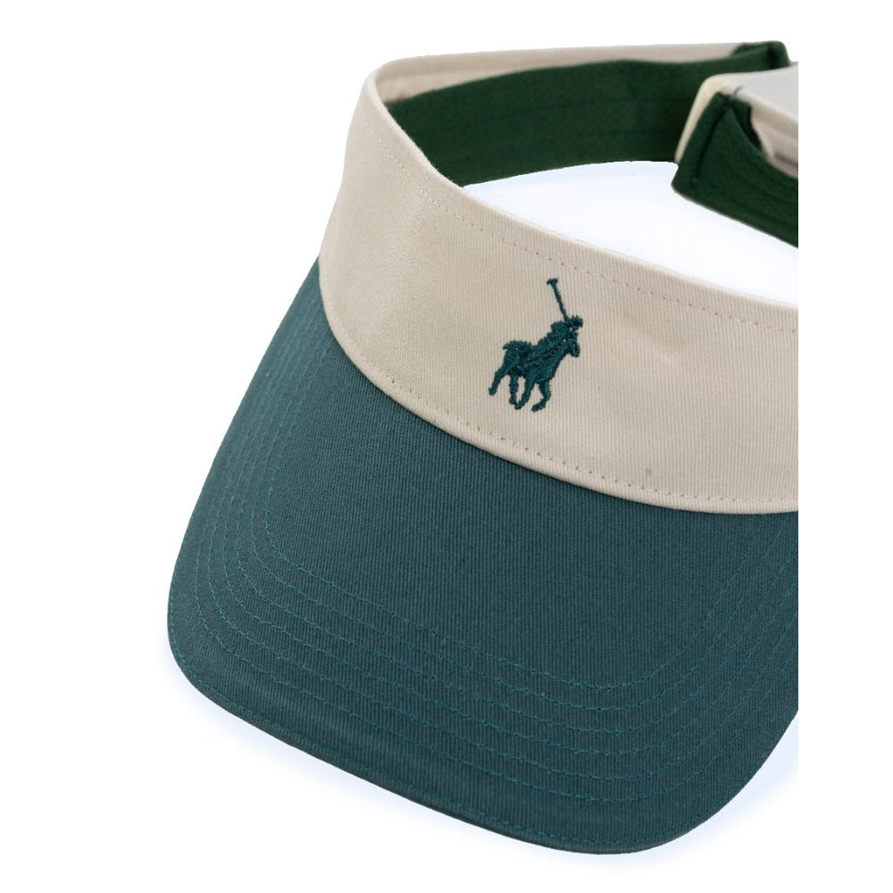 Polo Unisex Cotton Elasticated Visor Cap In Green