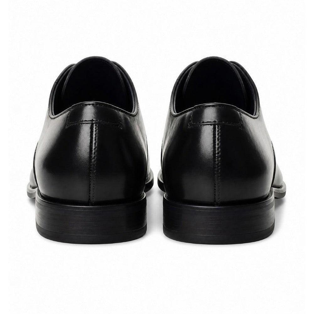 Polo Mens Gibson Leather Formal Toe Cap Lace Up Shoes In Black