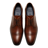 Polo Mens Gibson Leather Formal Toe Cap Lace Up Shoes In Tan