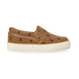 Polo Womens Jacquard Platform Slip-On Shoes In Stone