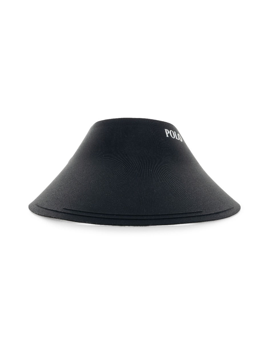 Polo Wide Brim Sun Visor In Black