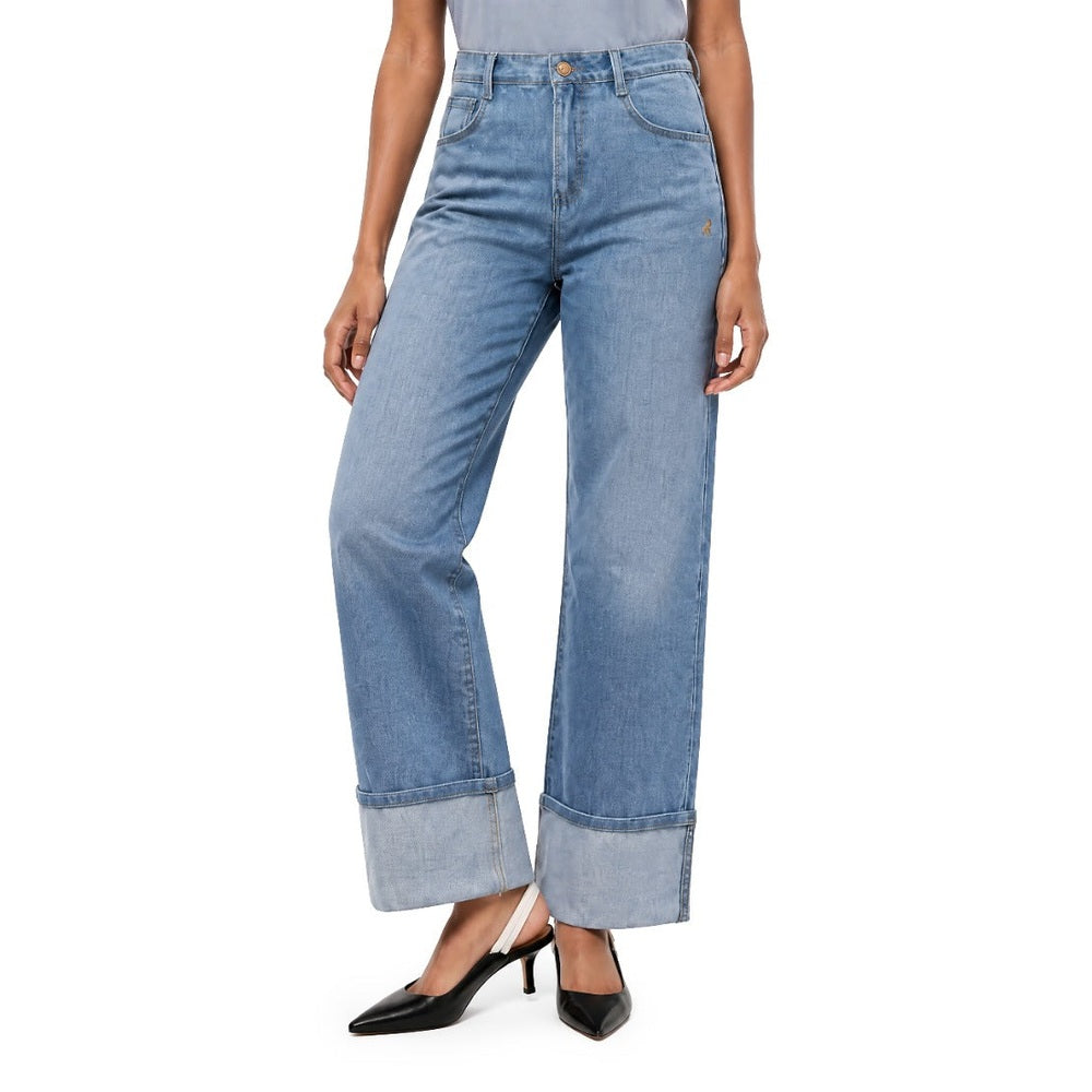 Polo Womens Ziyanda Relaxed Leg Jeans In Medium Wash