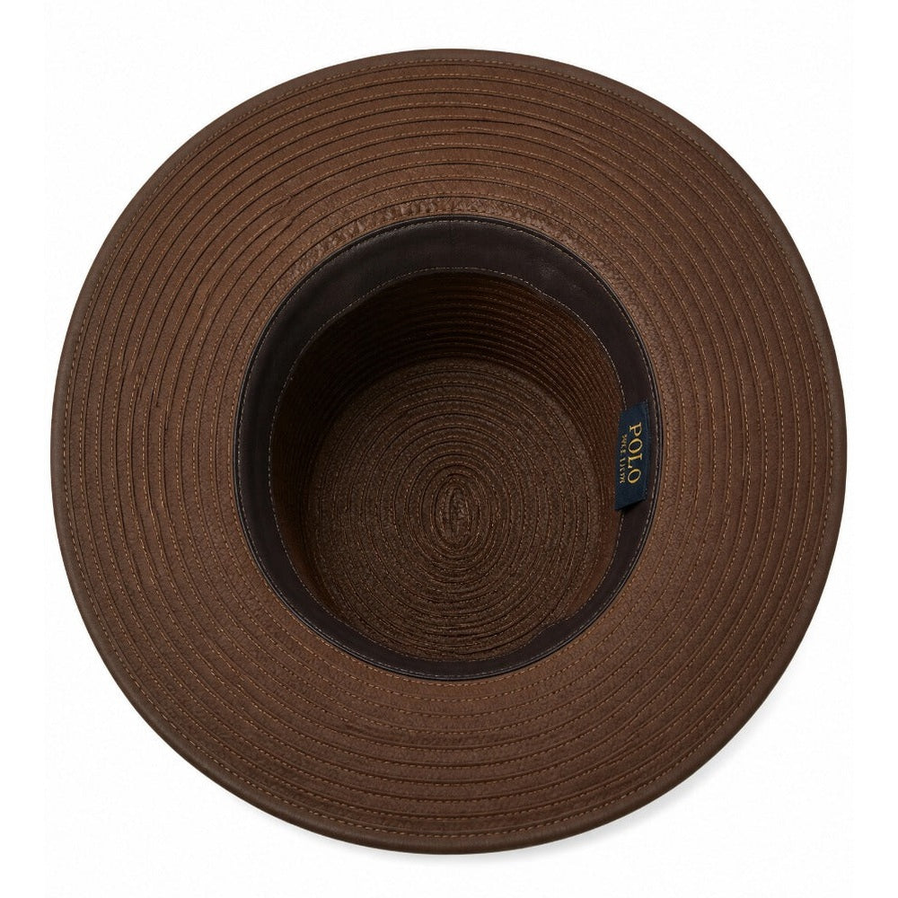 Polo Womens Straw Bucket Hat In Brown