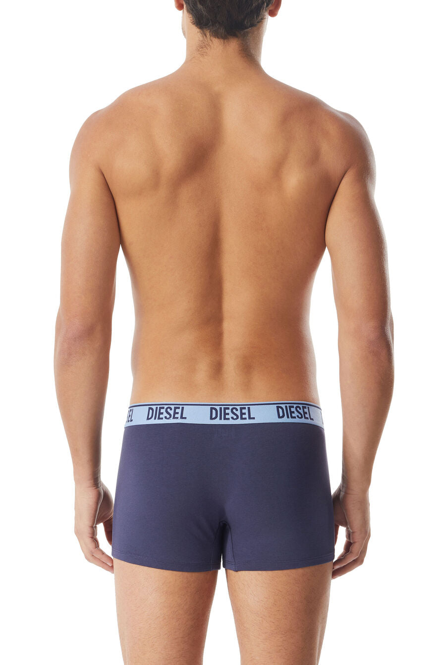 Diesel Mens M-Umbx Damie 2 Pack Boxer Long Shorts in Blue Multi