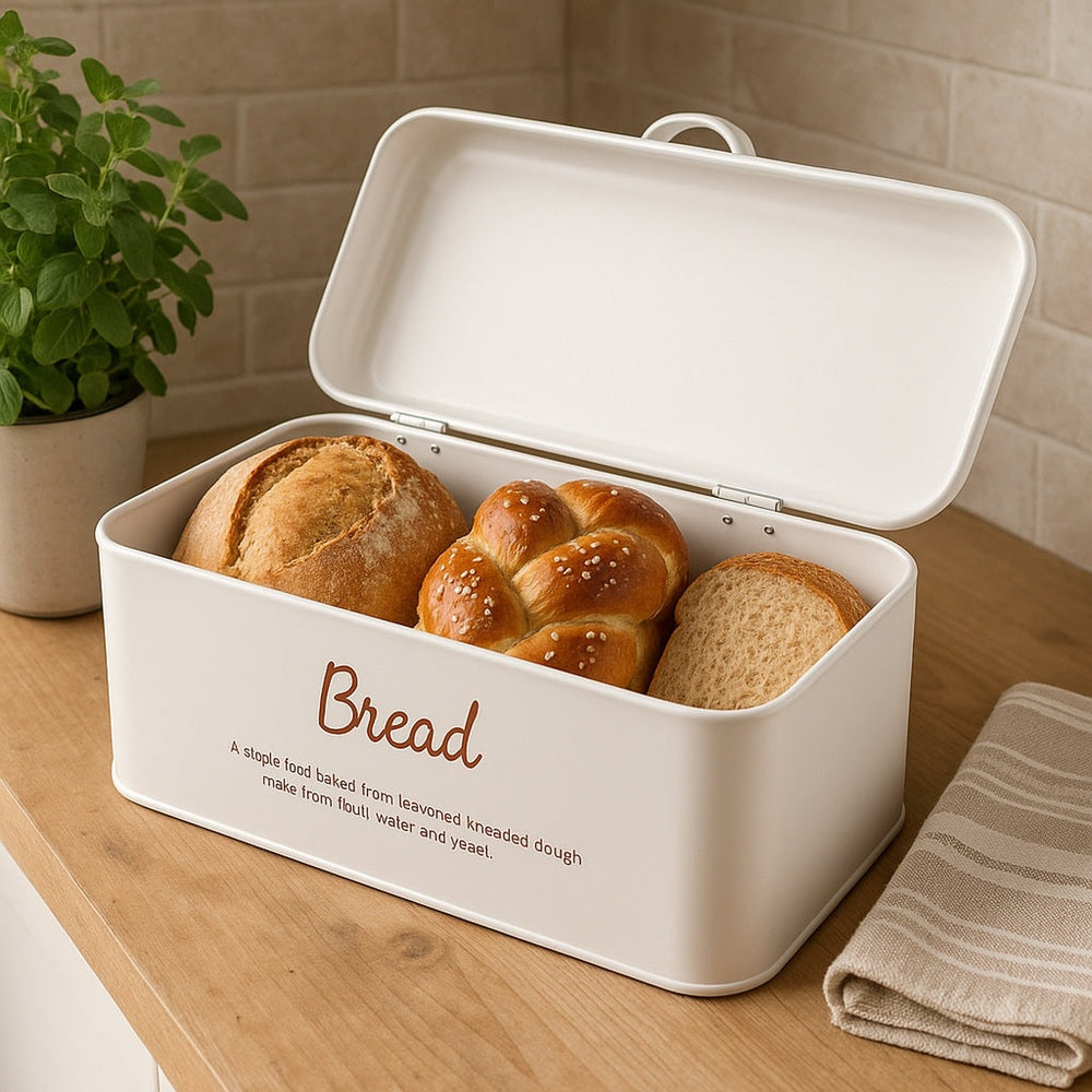 Regent Kitchen Bread Tin White & Gold