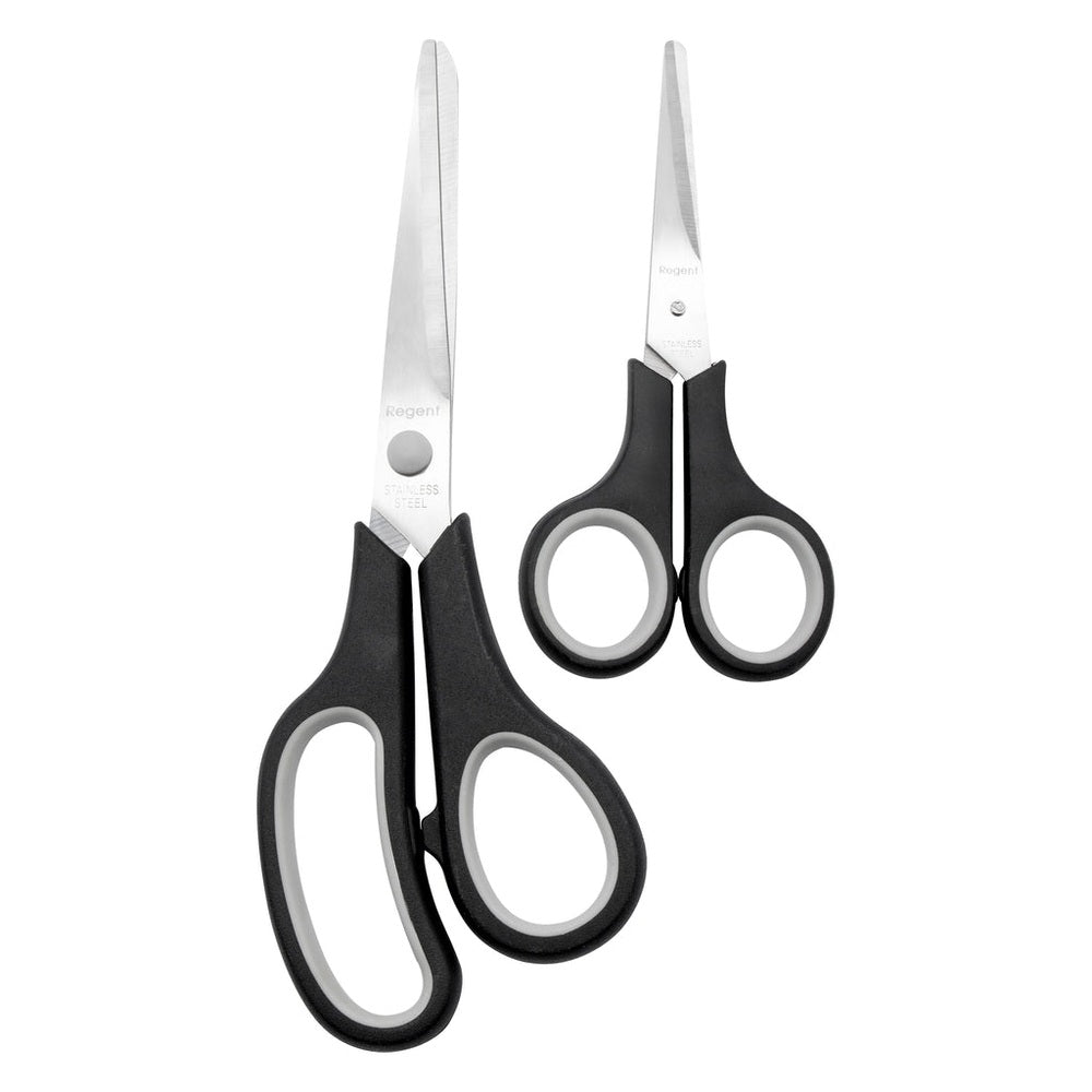 Regent 2 Piece Set Kitchen Scissors In Black & Grey