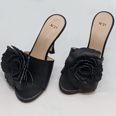 Nº21 Mule Sandals W/A Rose 23Ecpxnv15065 Black