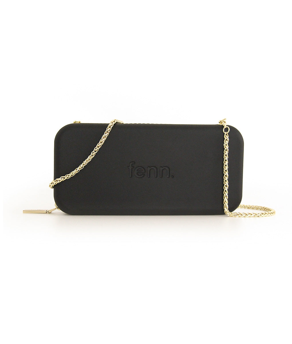 Fenn Handle With Chain Wallet For Women In Black