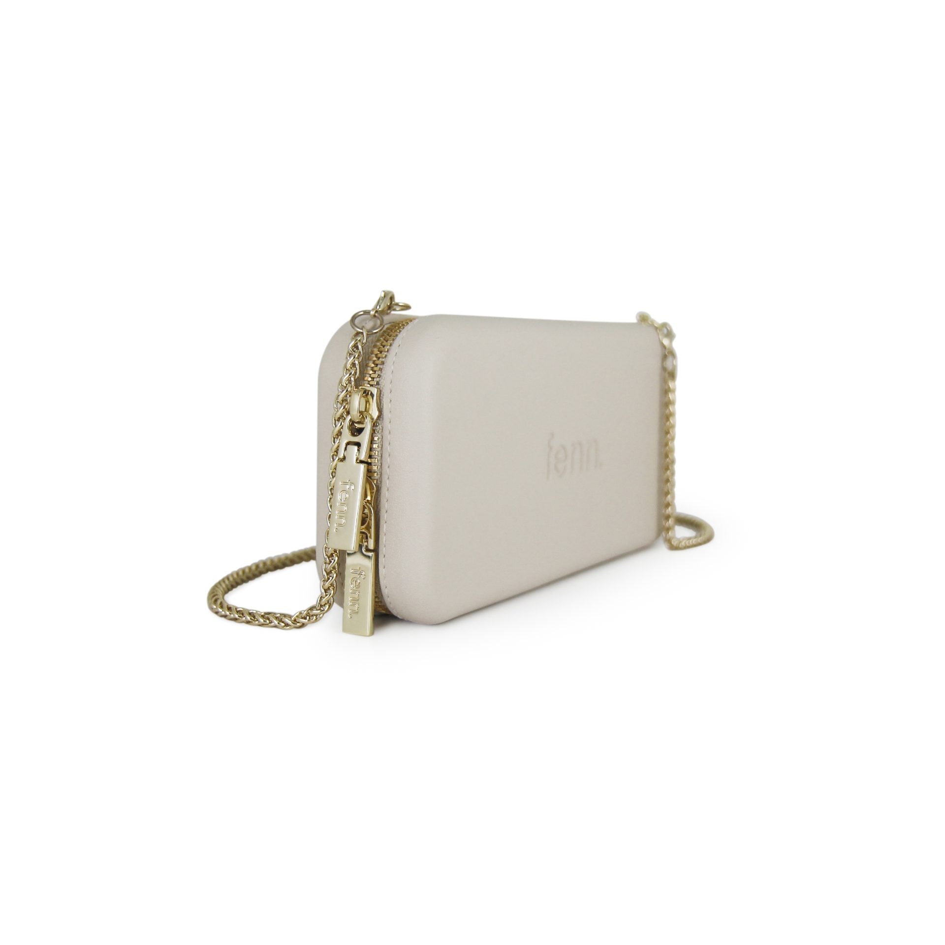 Fenn Gold Zip Purse In Champagne