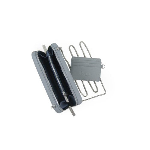 Fenn016-023 Blue Haze Wallet Chain /Haze/ Silver