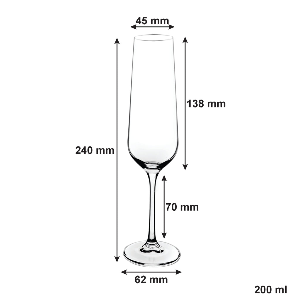 Consol Signature Vienna 4 Pack Stem Champagne Glasses