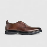 Hush Puppies Mens Jace Leather Shoes In Brown