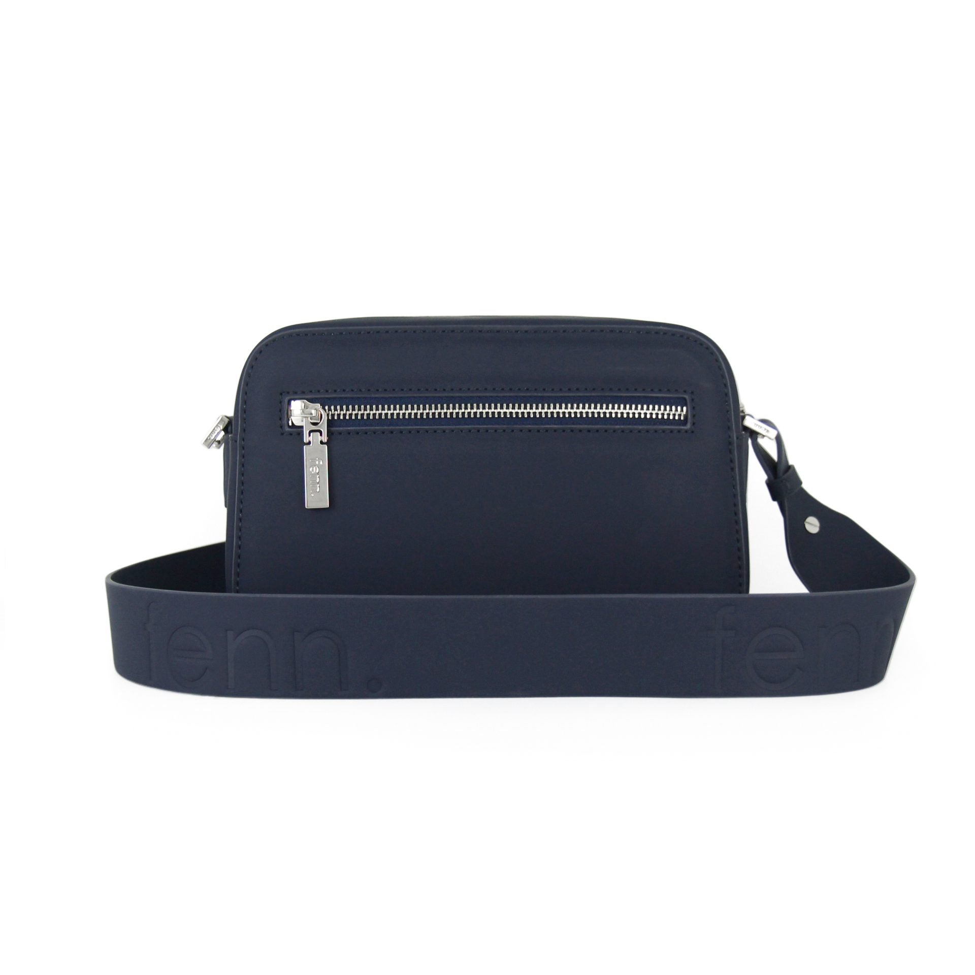 Fenn018-007 Navy Inner Silver Zipper Crossbody