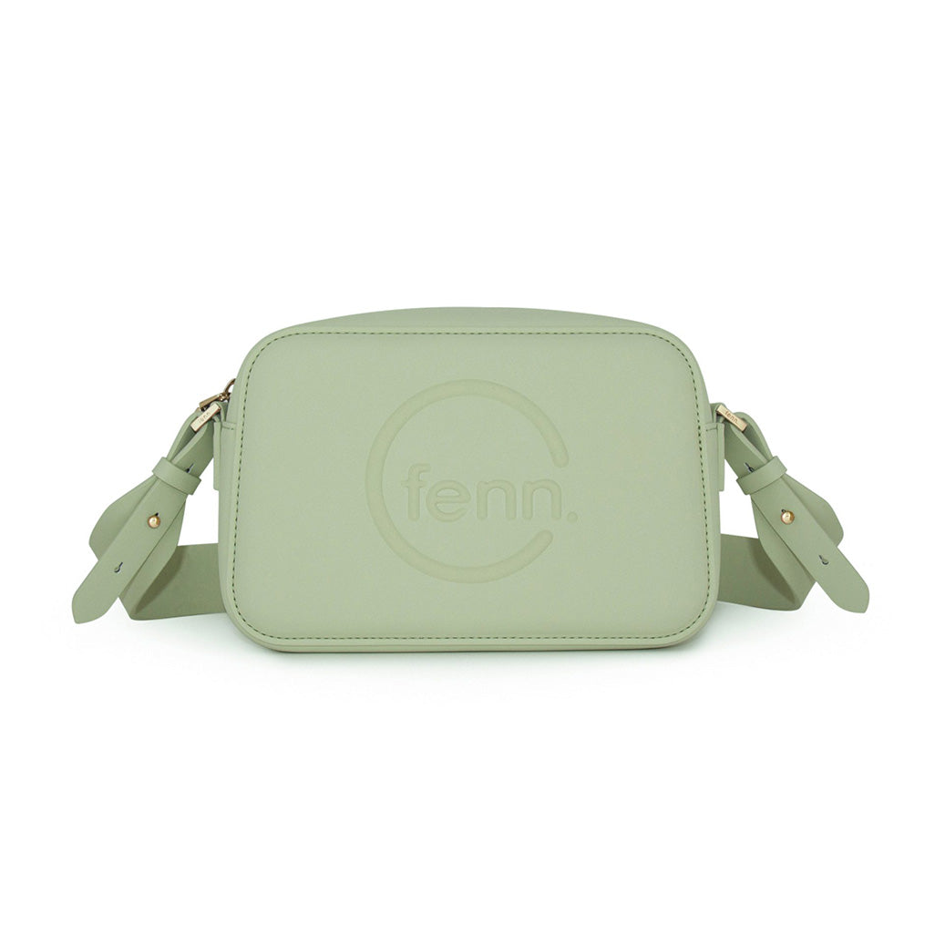 Fenn Gold Zip Crossbody Bag In Pastel Green