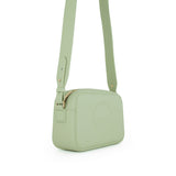 Fenn Gold Zip Crossbody Bag In Pastel Green