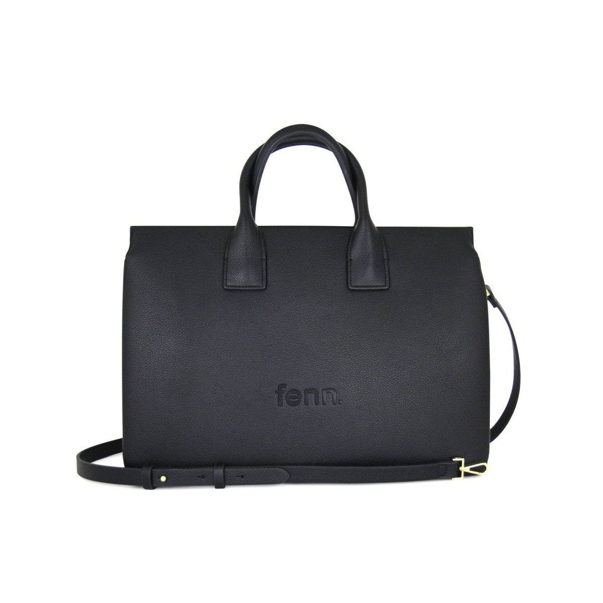 Fenn Silver Laptop Bag In Black