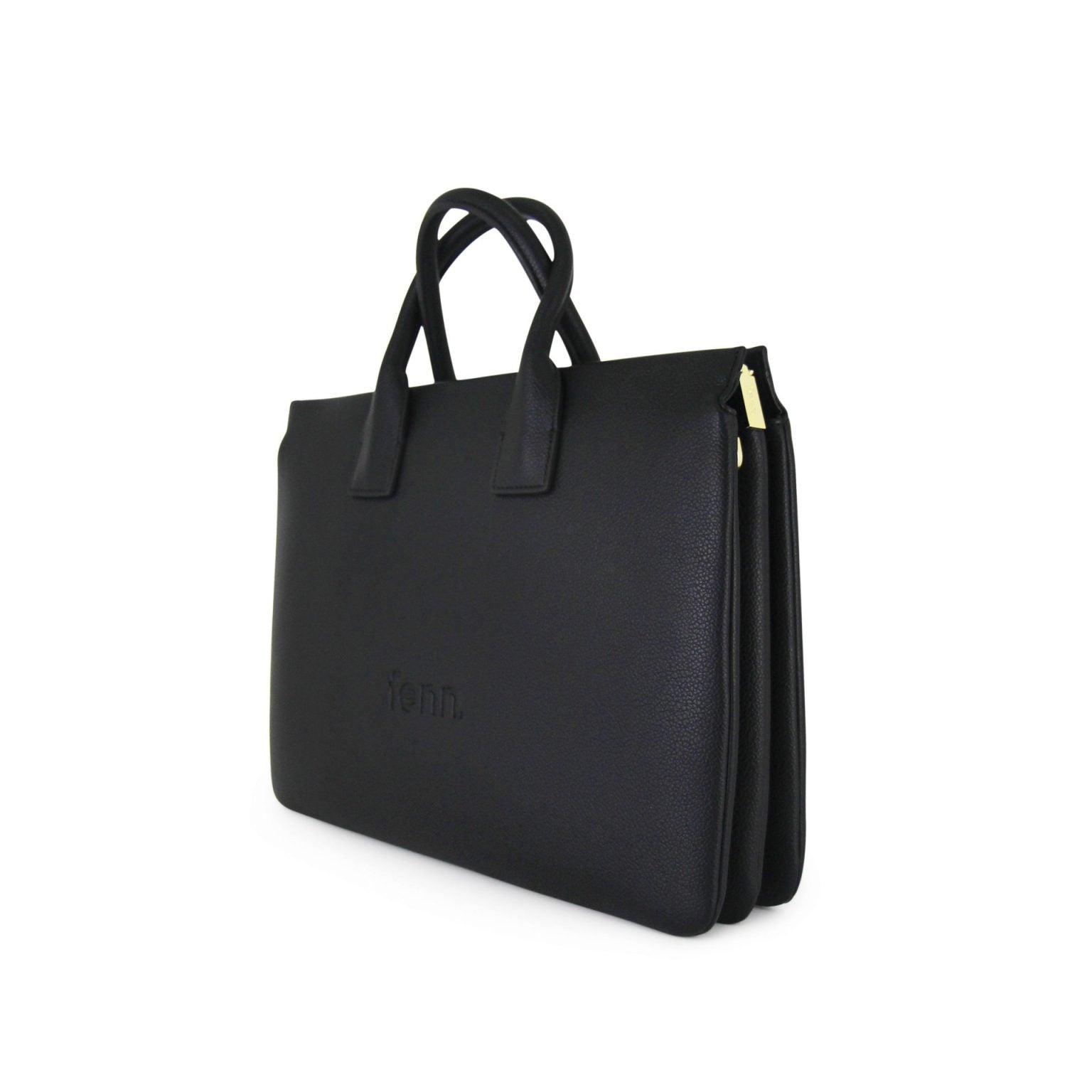 Fenn Silver Laptop Bag In Black
