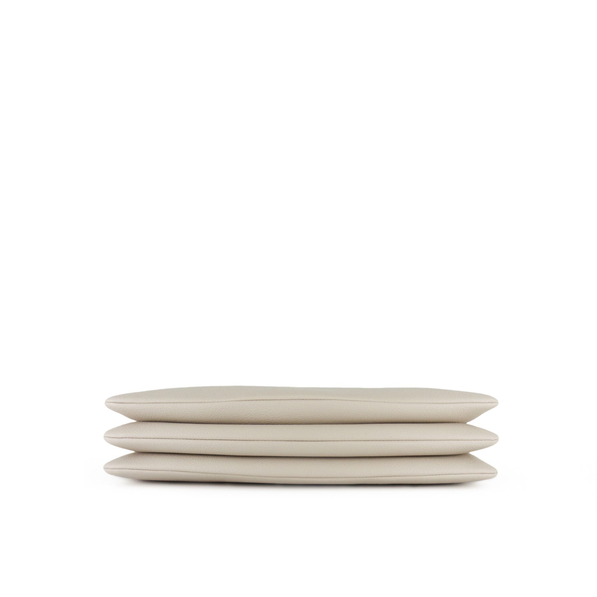 Fenn Silver Zip Laptop Bag In Oatmeal