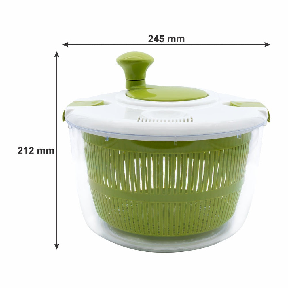 Regent Plastic Salad Spinner In Green & White