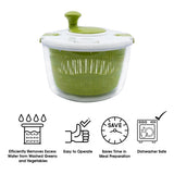 Regent Plastic Salad Spinner In Green & White