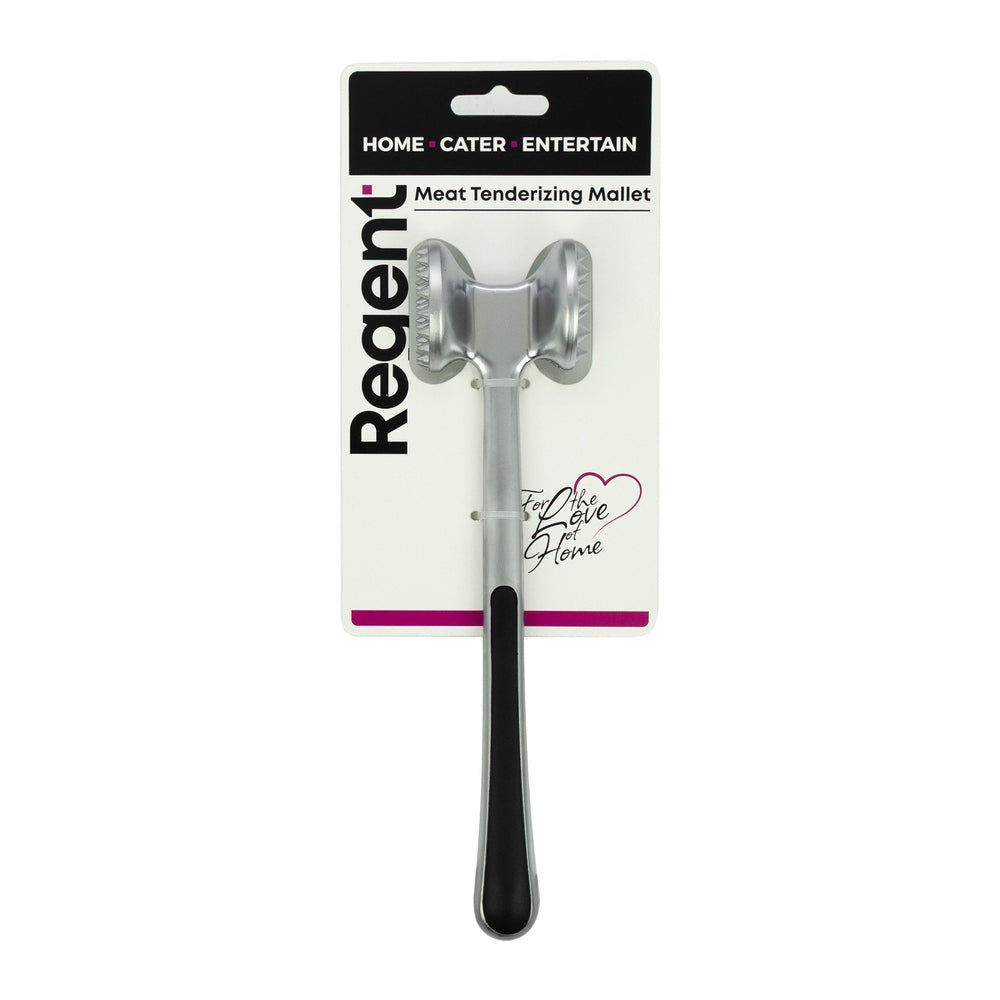 Regent Kitchen Meat Tenderizing Mallet Zinc Alloy In Sliver/Black
