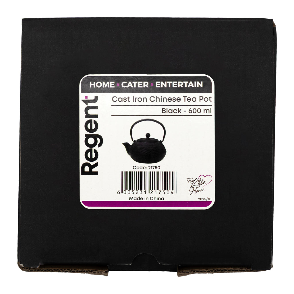 Regent Cast Iron Chinese Teapot In Black