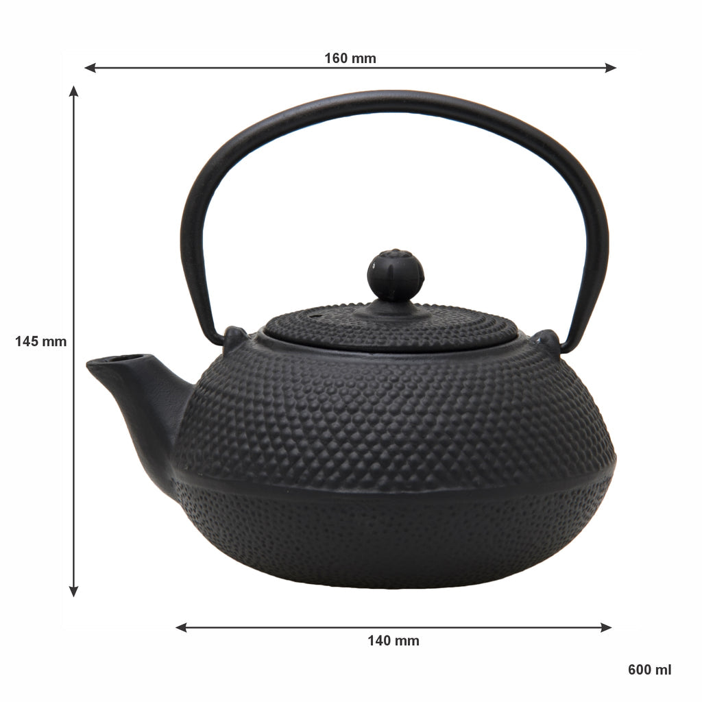 Regent Cast Iron Chinese Teapot In Black