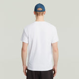 G-Star Raw Men's White Felt Logo T-Shirt