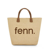 Fenn Womens Weave Tote Bag In Wood Coffee
