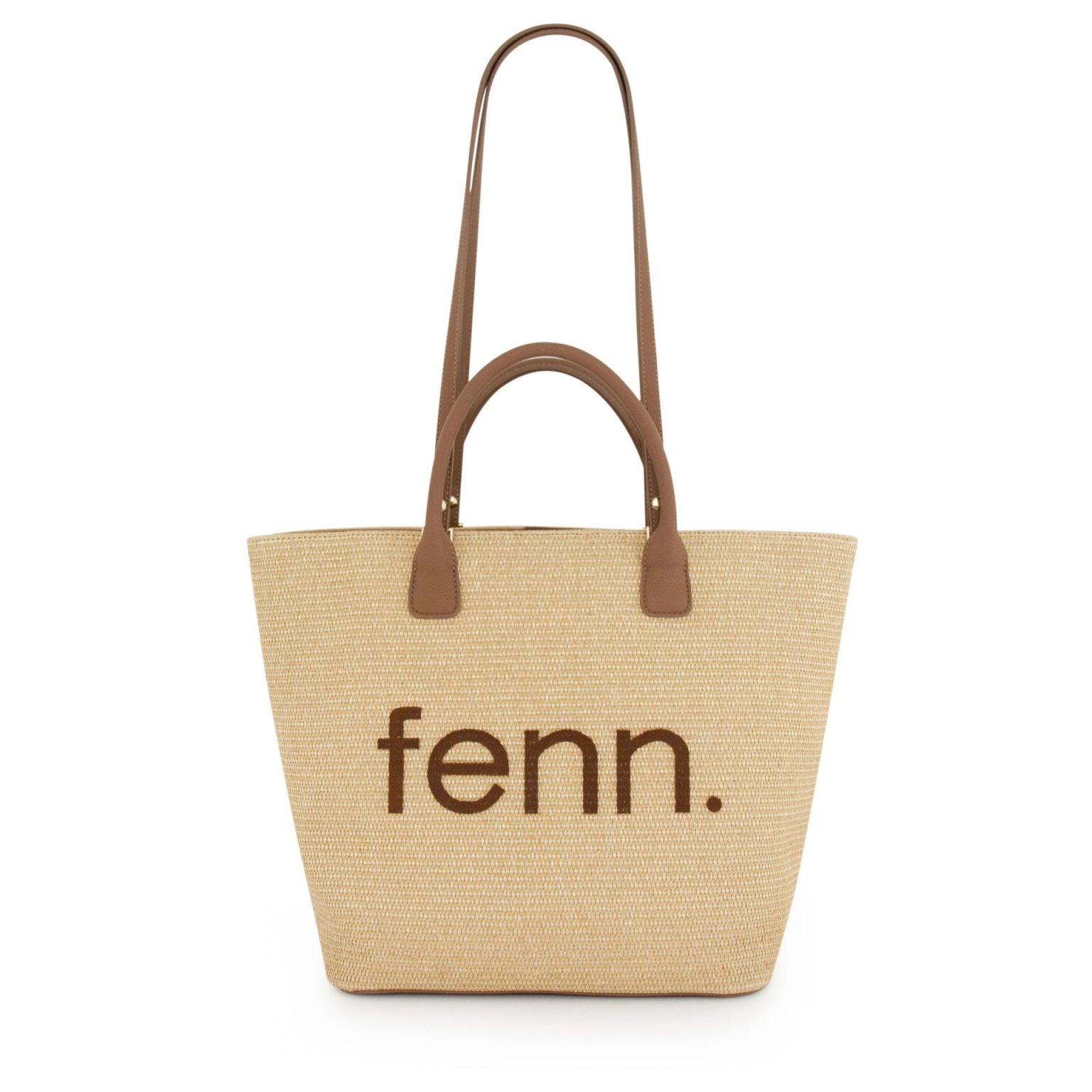 Fenn Womens Weave Tote Bag In Wood Coffee