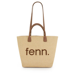 Fenn Womens Weave Tote Bag In Wood Coffee