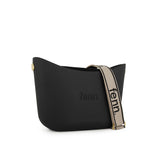Fenn Gold Chain Black Canvas Tote Bag In Black